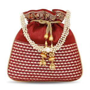 2872 Potli Bags Gift Evening Bag Clutch Ethnic Bride Purse with Drawstring